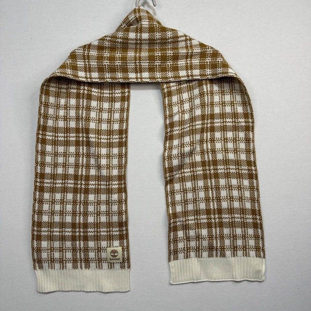 Timberland Women Scarf‎ Buffalo Brown And White Plaid One Size